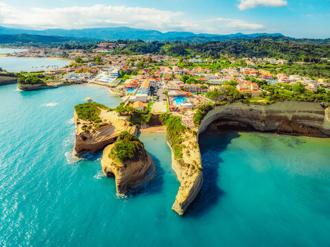 Canal d'Amour or Kanali tou Erota on Corfu In Greece. Greek town Sidari.