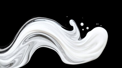 Abstract White Liquid Form