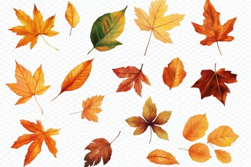Obraz premium Autumn leaf retro paper collage leaves design art. 