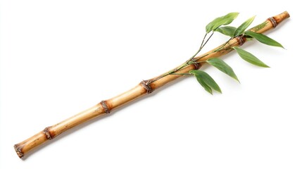 Bamboo stalk with leaves
