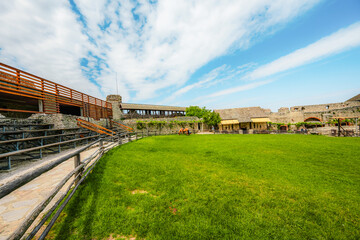 Obraz premium Fortress Sumeg or Sümeg castle in Hungary near balaton lake in Sumeg