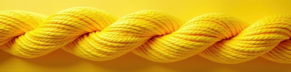 Unfurling skein of sunny yellow yarn, creative potential , creative, warm, skein