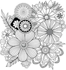 Abstract geometric shapes with vibrant color palette and helvetica text