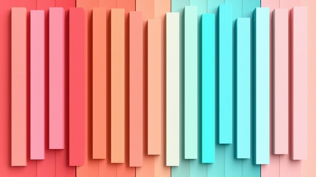 A vibrant array of vertical stripes in various colors, creating a dynamic and eye-catching visual.