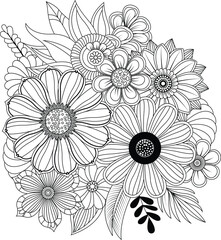 Abstract geometric shapes with vibrant color palette and text elements