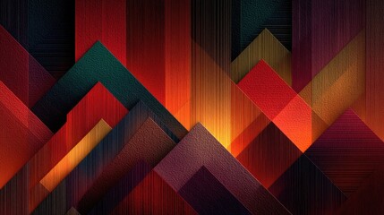 Abstract geometric pattern of wood-textured triangles in warm tones