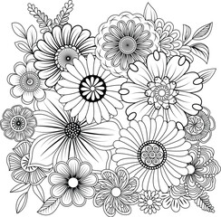 Abstract geometric composition with vibrant color accents