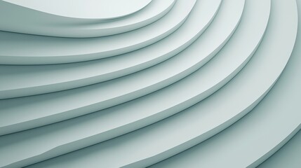 A series of curved, white, three-dimensional shapes arranged in a circular pattern.