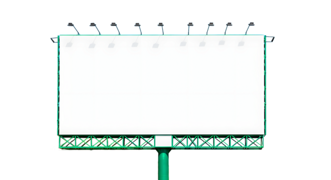 Blank white sky poster mockup for your advertisement ready to use in png format