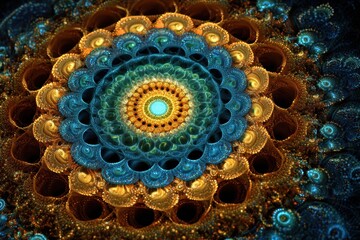 Fractal patterns creating a mesmerizing visual experience with vibrant colors and intricate details representing the beauty of mathematical art