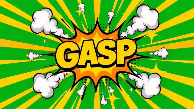 Comic book speech bubble gasp