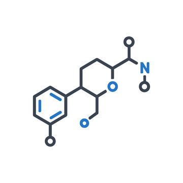 Modafinil Wakefulness Molecule Structure icon