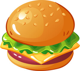 hamburger isolated on white