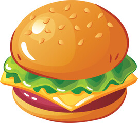 hamburger isolated on white