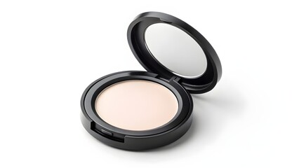 Stylish Eye Shadow Single Pot Mockup with Blank Round Design in Open View and Soft Focus Effect &ndash; Modern Cosmetic Packaging Display for Professional Branding