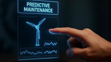 Predictive maintenance smart factory technology optimizes wind turbine performance with digital interface data control - Powered by Adobe