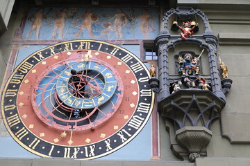 Astronomical Clock und Carillon at the clock tower in Bern, Switzerland