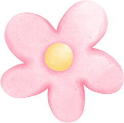 pink flower on white background