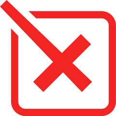 Obraz premium Wrong Symbol Icon