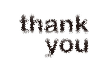 thank you - 「thank you（ありがとう）」の文字のシンプルなロゴマーク
