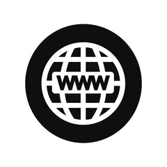 minimal black web icon - vector icon