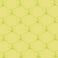seamless floral pattern in Green background