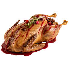 Rustic Presentation of Duck with Roasted Root Vegetables delicious food presentation background
