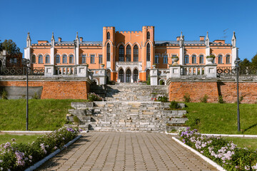 Historic Marfino estate with main staircase, cultural heritage in Moscow region, Russia