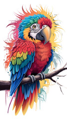 Obraz premium Stunning Blue Budgie Parrot Illustration, Wild, Forest, Cage, Parrot PNG