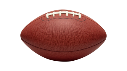 Brown American football on transparent background