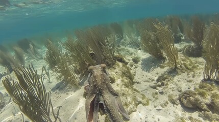 Octopus camouflaging underwater the incredible art of color change in marine life