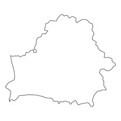 Belarus map outline – simple country border vector