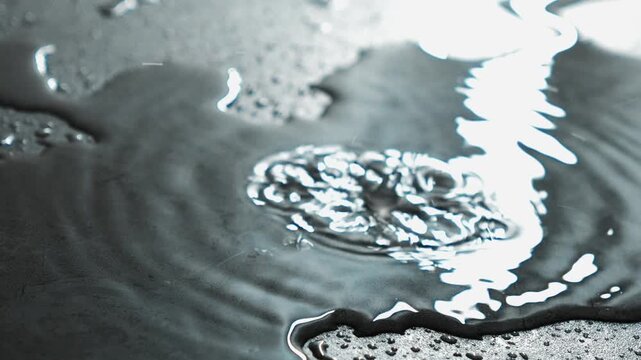 A stream of water pours onto the floor from the roof.
Flooding in the house and technical problems in the water supply system to the house.
Roof leaking and a large puddle on the floor