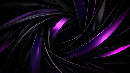 A digital illustration of abstract art featuring black and purple lines intertwined in a swirling pattern.
