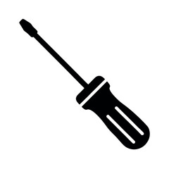 Screwdriver Silhouette Icon Vector Illustration