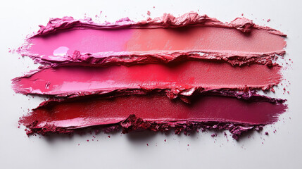 Fototapeta premium Variety of Pigmented Lip Colors With Glossy Finish