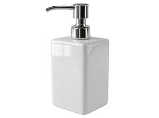 Obraz premium White ceramic soap dispenser with a chrome pump,