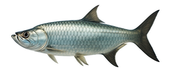 Fototapeta premium Tarpon with large scales and elongated body