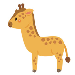 横から見たキリンのイラスト