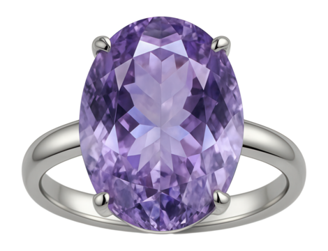 Yttrofluorite ring with a lavender hue