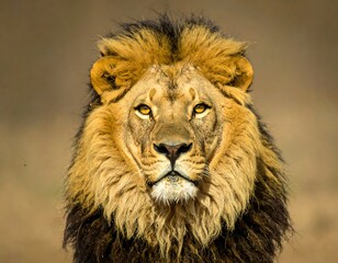 Obraz premium Close-up portrait of a lion