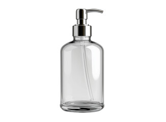 White ceramic soap dispenser with a chrome pump,lequide soap .