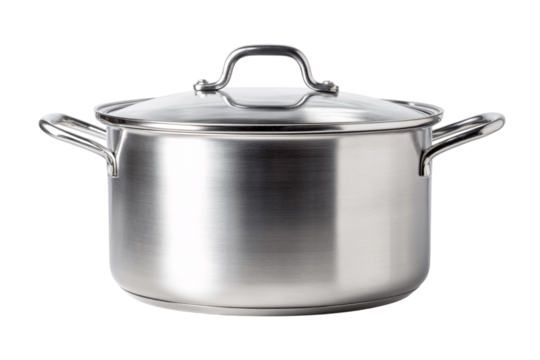 Cooking pot isolated on white background --ar 3:2