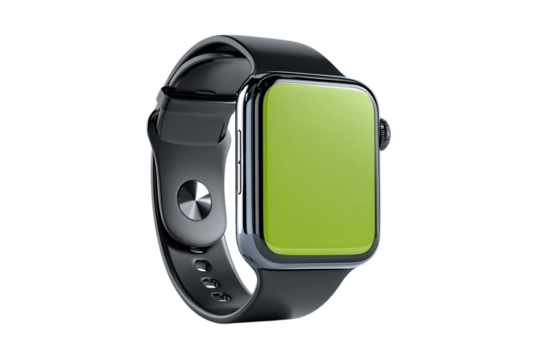 Smartwatch display isolated on white background --ar 3:2