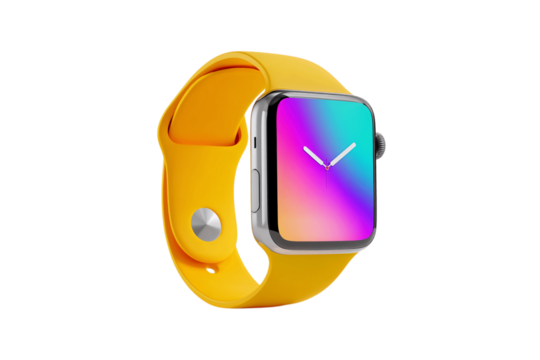 Smartwatch display isolated on white background --ar 3:2 - Powered by Adobe