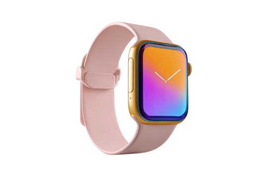 Smartwatch display isolated on white background --ar 3:2