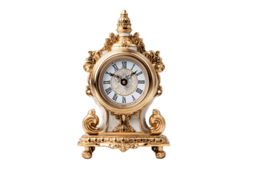 Table clock isolated on white background --ar 3:2