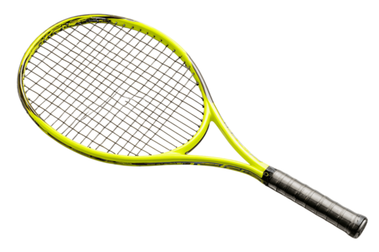 Tennis racket isolated on white background --ar 3:2