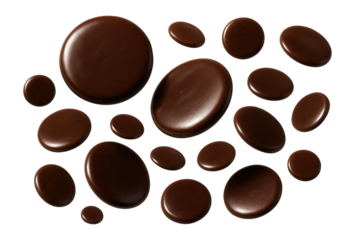 Chocolate discs for dessert topping