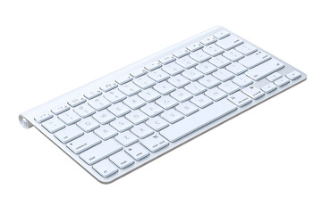 Wireless keyboard isolated on white background --ar 3:2